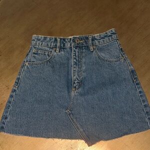 Abrand Classic Blue Denim A-Line Skirt